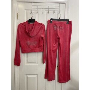 Juicy Couture Velour Tracksuit Set – Watermelon Red – Size M – NWT